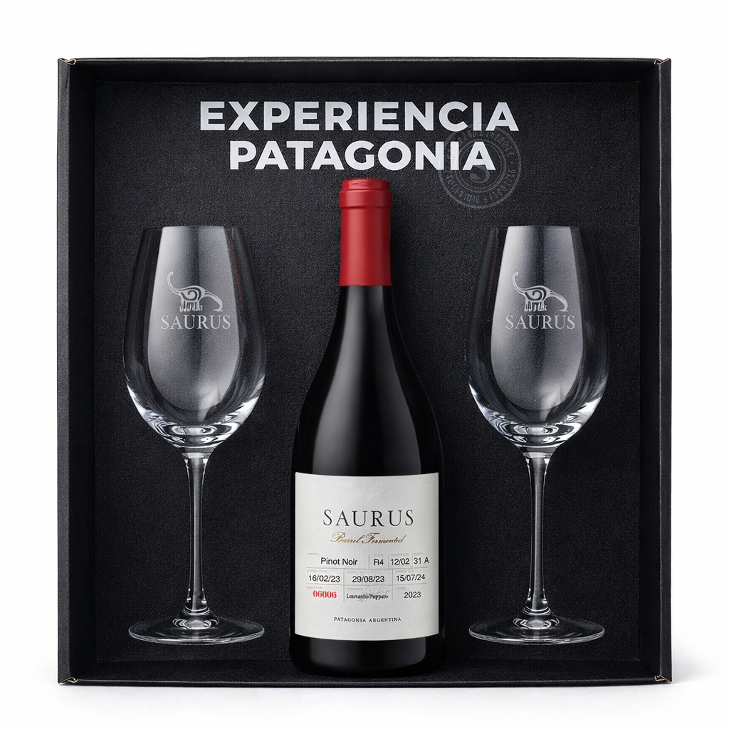 Estuche Barrel Fermented Pinot Noir + 2 Copas