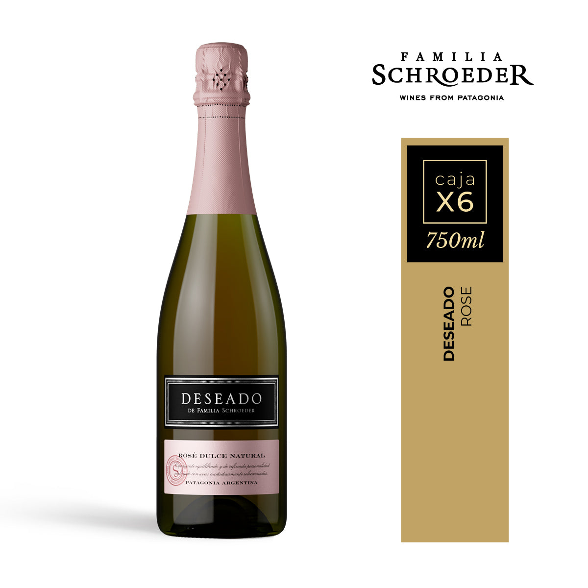 Espumante Deseado Rosé - Caja x 6