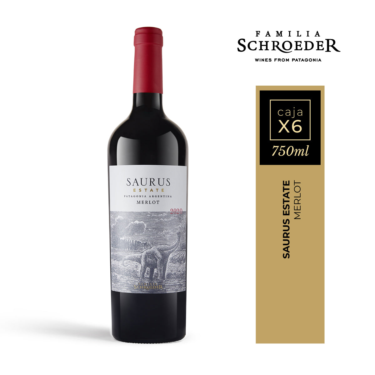 Saurus Estate Merlot - Caja x 6