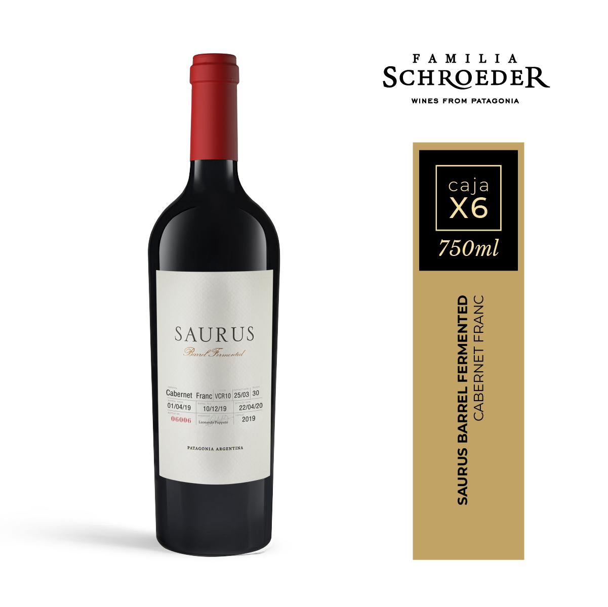 Saurus Barrel Fermented Cabernet Franc  - Caja x 6