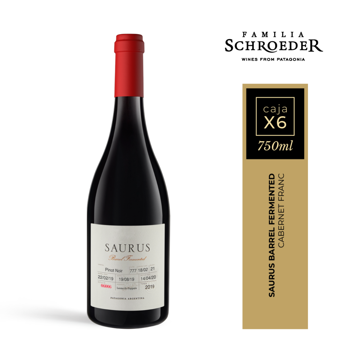 Saurus Barrel Fermented Pinot Noir  - Caja x 6
