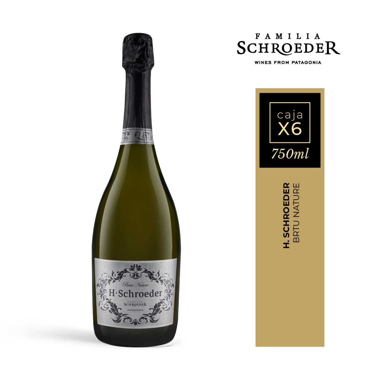 Espumante H. Schroeder Brut Nature - Caja x 6