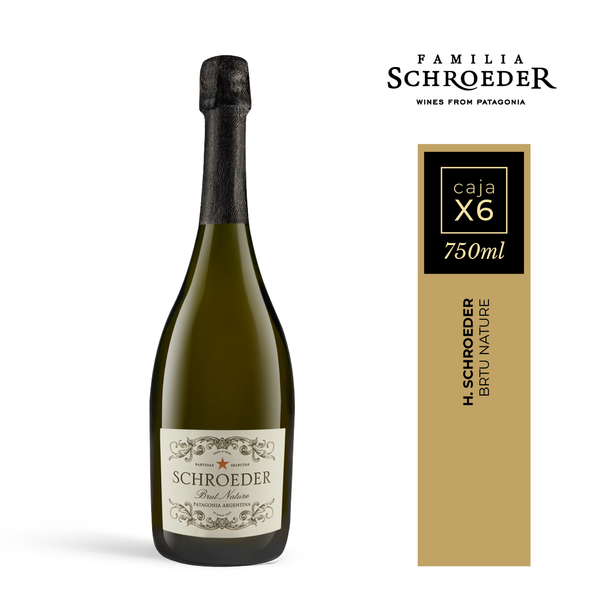 Espumante Schroeder Brut Nature - Caja x 6