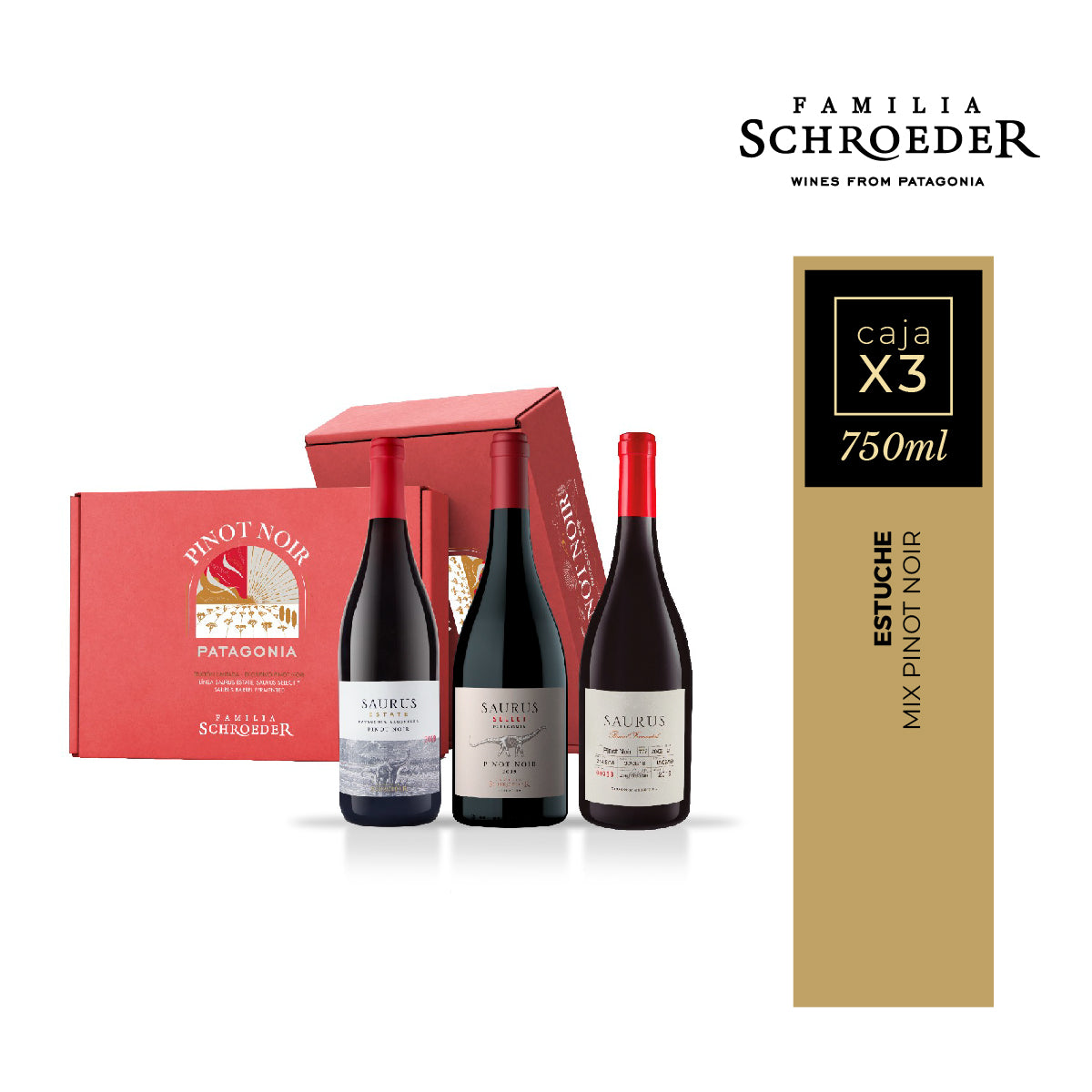 Estuche Pinot Noir - Caja x 3
